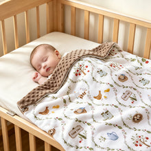 Load image into Gallery viewer, HOMRITAR Farm Baby Blanket for Boys Girls with Double Layer Dotted Backing