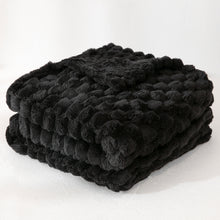 Load image into Gallery viewer, HOMRITAR 3D Jacquard Fluffy Fuzzy Blanket for Infant, Soft Warm Cozy Flannel Fleece Warm Blanket Nursery, Stroller Toddler Bedding
