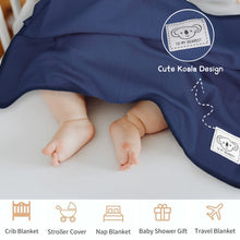 Load image into Gallery viewer, HOMRITAR 100% Cotton Blanket Waffle Baby Blanket for Unisex with Koala Design Baby Gift for Newborn Toddler 30 x 30 Inch