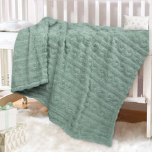 Load image into Gallery viewer, 3D Fluffy Fuzzy Blanket for Baby, Soft Warm(30x40inch, Green)