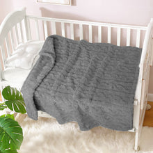 Load image into Gallery viewer, Soft Warm Cozy Flannel Fleece Warm Blanket, Infant or Newborn Receiving Blanket (30x40inch, Grey)
