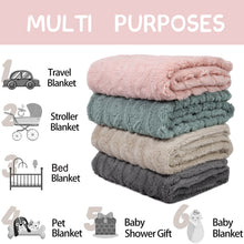 Load image into Gallery viewer, Soft Warm Cozy Flannel Fleece Warm Blanket, Infant or Newborn Receiving Blanket (30x40inch, Grey)