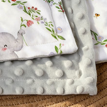 Load image into Gallery viewer, HOMRITAR Floral Animals Baby Blanket for Boys Girls with Dotted Backing
