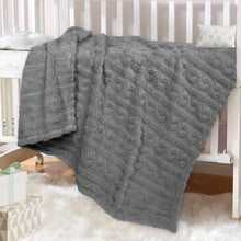 Load image into Gallery viewer, Soft Warm Cozy Flannel Fleece Warm Blanket, Infant or Newborn Receiving Blanket (30x40inch, Grey)
