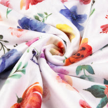 Load image into Gallery viewer, Receiving Blanket with Blue Floral Multicolor Printed Blanket 30 x 40 Inch(75x100cm)
