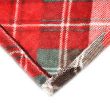 Load image into Gallery viewer, Throw Blanket with Plaid Warm Bed Blanket fit Sofa and Couch (50 x 60 inch, Red)
