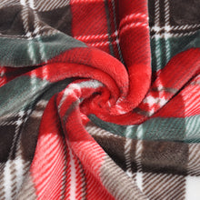 Load image into Gallery viewer, Throw Blanket with Plaid Warm Bed Blanket fit Sofa and Couch (50 x 60 inch, Red)
