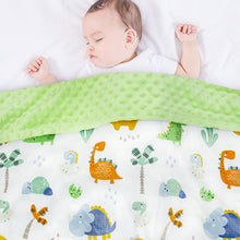 Load image into Gallery viewer, Cute Dinosaur Multicolor Printed 30 x 40 Inch Receiving Blanket
