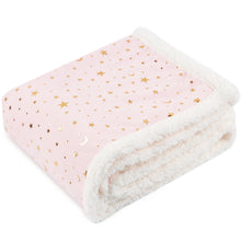 Load image into Gallery viewer, Sherpa Fleece Blanket Ultra Luxurious Throw Blanket (50 x 60 Inch, Lovely Pink Star)

