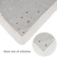 Load image into Gallery viewer, Minky Blanket with Sherpa Plush Backing (50 x 60 Inch, Lovely Grey Star)
